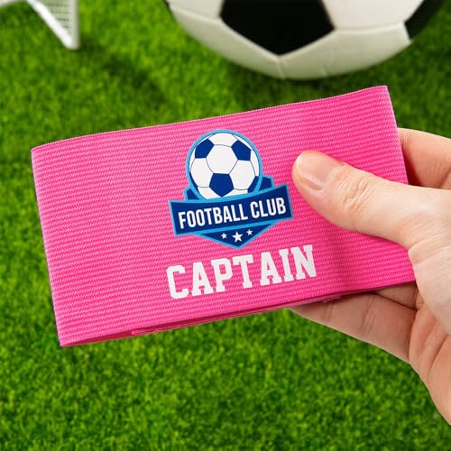 BYFDIY Custom Captain Arm Bands for Soccer Adjustable Personalized Name Team Logo Badge Football Arm Bands Soccer Sports Team Accessories Birthday Gifts for Team Leaders Teammates Youth Adult