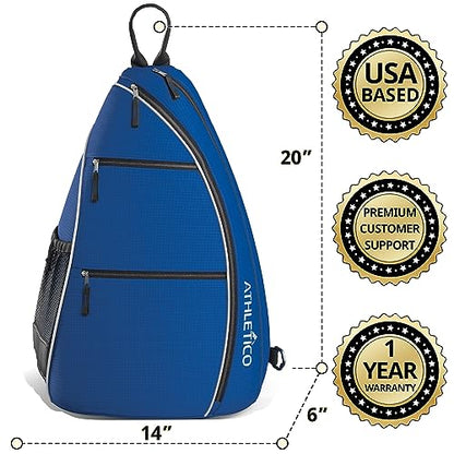 Athletico Sling Bag - Crossbody Backpack for Pickleball, Tennis, Racketball, and Travel for Men and Women