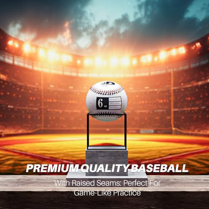 Premier Pitching Weighted Leather Baseballs | Weighted Training Balls to Improve Power & Pitching Training | Increase Pitch Velocity for All Skill Levels - size: 6 oz