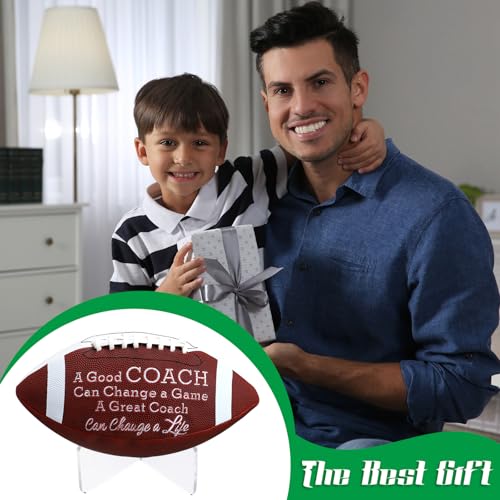 4 Pcs Autograph Football Soccer Gift Blank Signature Official Size Footballs Gifts with Acrylic Stand and Signature Pen Pump Two Tone Panels for Coach Gifts Anniversary Birthday - style: Football