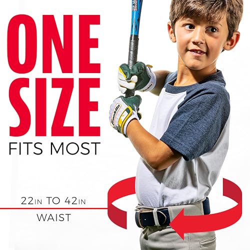 Franklin Sports MLB Youth Kids Belt for Teeball, Baseball + Softball - Adjustable - Boys and Girls