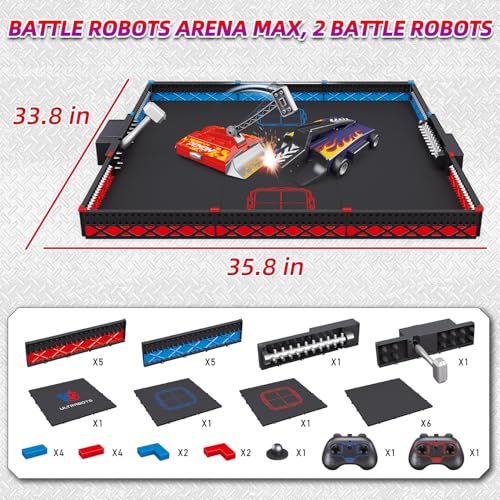 Remote Control Battle Robots, RC Fighting Robots Toys for Kids - 2.4Ghz Fighting Robot Game Set Toys for Kids, Battle Bots with Arena, Combat Robot STEM Toys Gifts for Boys Age 5 & Up