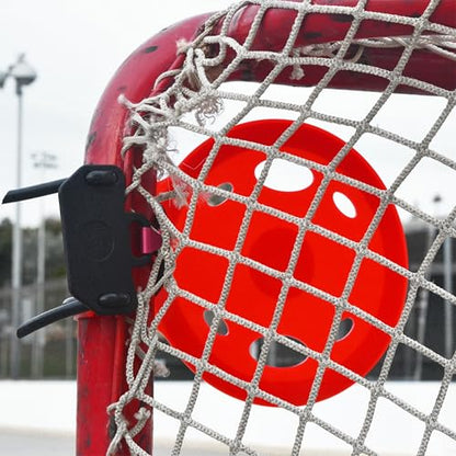 NOVO Hockey Shooting Targets by Snipers Edge – Durable Training Targets for All Levels – High-Visibility Red with White Center – Quick Clip-On Fit for Any Goalpost – Assembled in USA