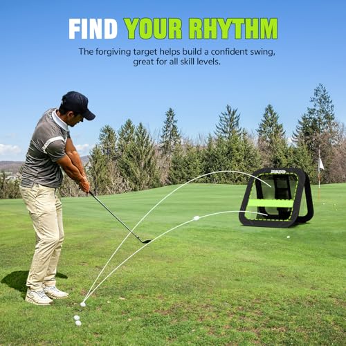 Golf Chipping Practice Net Backyard Driving Golf Accessories for Men Gift, 1 Pack - style: 2 in 1 Golf Net