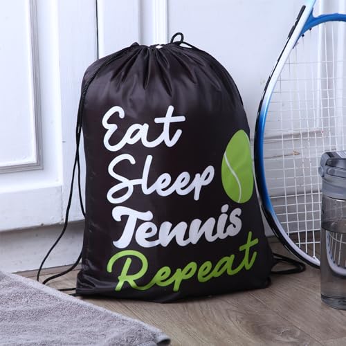Windyun 16 Pcs Ball Drawstring Backpack Bulk Lightweight Draw String Bags Cinch Bags Drawstring Cinch Sack Tote(Tennis) - style: Tennis