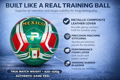 Country Training Soccer Ball: World Edition - size: 3, style: MEXICO