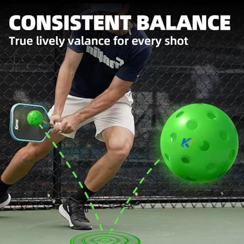 Honeycomb Pickle Balls Outdoor 40 Holes - Durable High Hard Fast Bounce USAPA Approved - True Flight Tournament Pickle Ball - 6Pack - Accessories for Sports&Entertainment Play