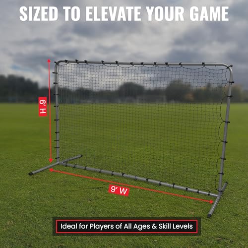 Trigon Sports Soccer Rebounder Net, 6’ x 9’ Bounce Back Net Soccer Goals for Backyard, Easy Setup, Kick Back Trainer for Passing, Ball Control & Volley Practice for Kids, Teens & Adults
