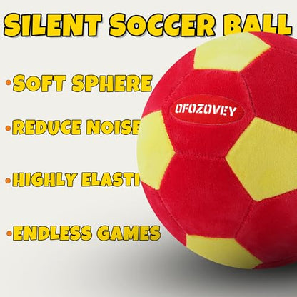 2 Pack Indoor Soccer Ball Size 4,Kids Soccer Ball Padded for Inside Your Home,Soft and Safe Foam Ball for Toddlers,Size 4 Soccer Balls Includes Pump and net,Best Gift for Boys and Girls