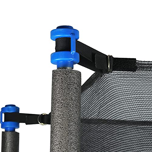 Trampoline Replacement Safety Enclosure Net for 6 Straight Poles Round Frame Trampolines, Breathable and Weather-Resistant Trampoline Net with Adjustable Straps (Net Only)