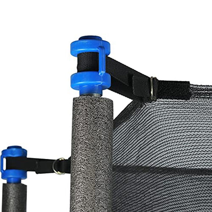 Trampoline Replacement Safety Enclosure Net for 6 Straight Poles Round Frame Trampolines, Breathable and Weather-Resistant Trampoline Net with Adjustable Straps (Net Only)