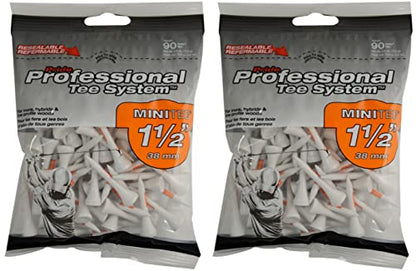 Pride Professional Tee System Minitee 1 ½" Golf Tees, 90 Count (Pack of 2)