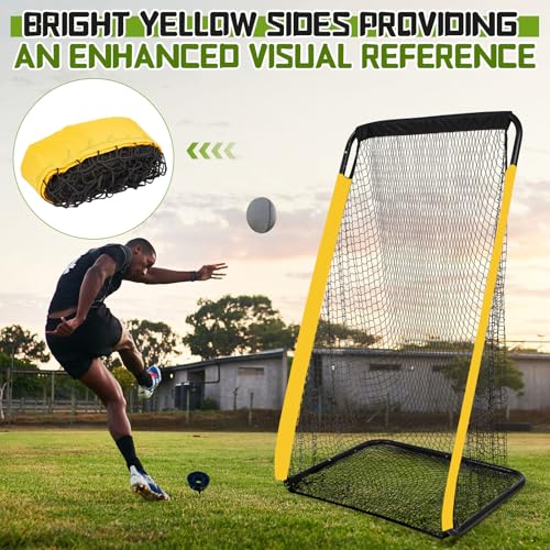 MorningRo Football Net Without Frame Football Kicking Cage Replacement Net Deep Pocket for Kicking Cage Practice