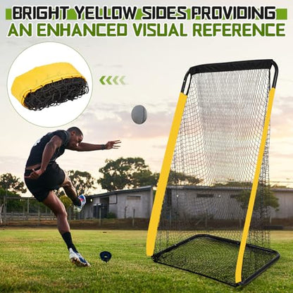 MorningRo Football Net Without Frame Football Kicking Cage Replacement Net Deep Pocket for Kicking Cage Practice