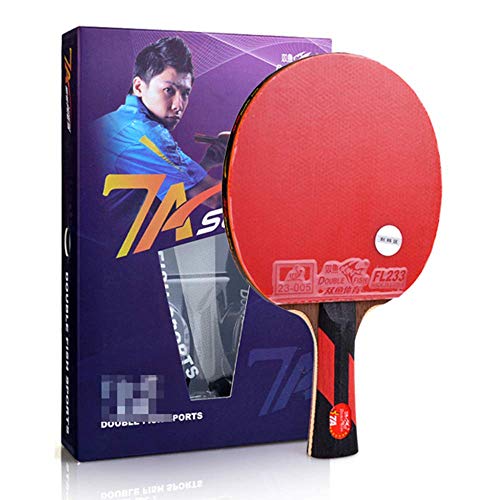 Professional Table Tennis Bat with Case 5-9 Stars Ping Pong Paddle for Beginners/Intermediate/Offensive/Competition / 8 Stars/Short Handle (7 Stars Short Handle) - color: 7 Stars, size: Short handle