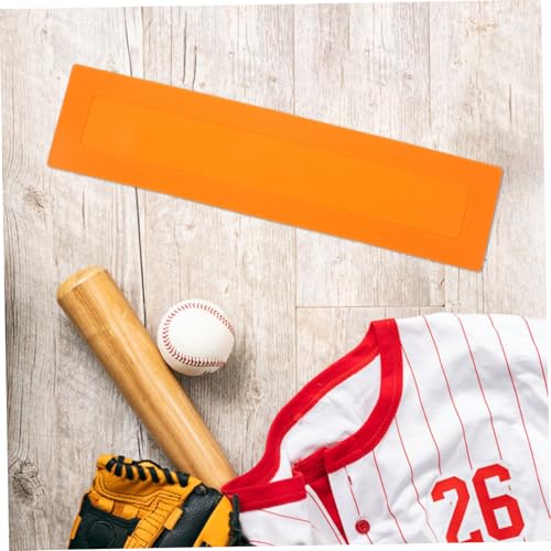 2pcs Baseball Training Flat Markers Set, Portable Rectangular Agility Court Spots, Orange Boundary Line Markers for Gym, Soccer, Basketball, Volleyball Sports Training