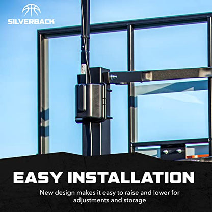 Silverback LED Basketball Hoop Light Illuminates Backboard, Rim, and Court and Fits Square Silverback and Goaliath In-Ground Hoops