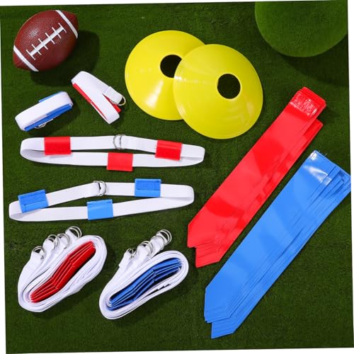 16Pcs Flag Football Set with Belts and Cones Durable Training Accessories for Adults for Football Players and Beginners