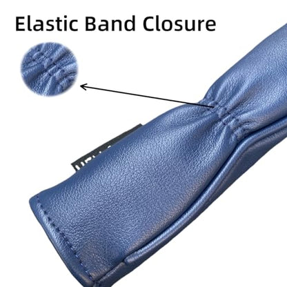 Golf Alignment Stick Cover - Chilxe Alighment Stick Headcover Head Cover - Synhtetic Leather Alignment Stick Holder - Basic Golf Accessories (Blue)