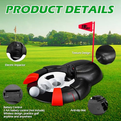 Golf Ball Automatic Putting Return Cup, Training Putting Indoor/Outdoor Aid, Golf Cup Putting Machine, Suitable for Practicing at Home, Yard, Office, Party