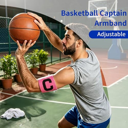 Cyrank 10PCS Captain Armbands, Adjustable Leader Armband Elastic Football Soccer Captain Bands Outdoor Football Player Bands for Adult Youth Soccer Volleyball Team