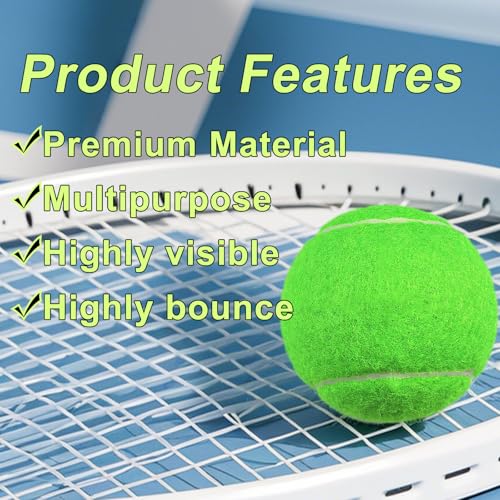 Tennis Balls 6 Pcs Training Tennis Balls Come with Mesh Bag for Easy Transport Beginner High Elasticity Practice Loose Tennis Ball for Dogs Natural Rubber Material
