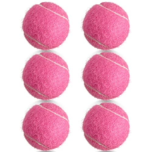 6 Pack Practice Tennis Balls - Long Lasting for Tennis Beginners, Tennis Training Balls, Dog Fetch Toys