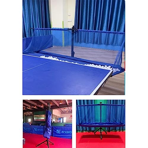 Table Tennis Ball Catch Net Portable Table Tennis Ball Catch Net，Large Ping Pong Practice Net with Wheels, Collection Net for Ping Pong Robots, Serves and Multi-Ball Training (Size : 148x200