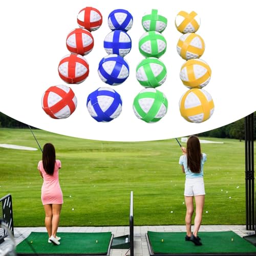 16 Pieces Golf Sticky Balls Hook and Loop Training Balls Toy Game Material Suitable for Kids Adults Indoor Outdoor 4.3cm
