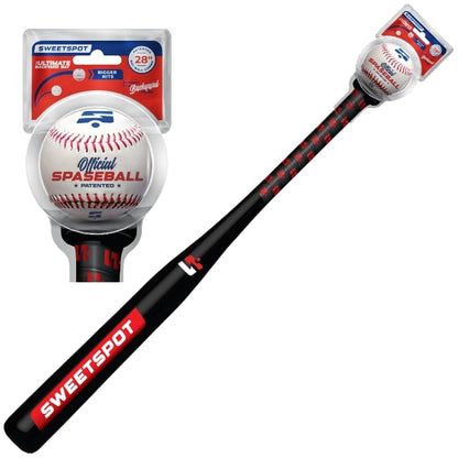 SweetSpot Plastic Bat and Ball Combo Set | Backyard Baseball Set for Youth, Kids, Teens, and Adults - size: 28 in.