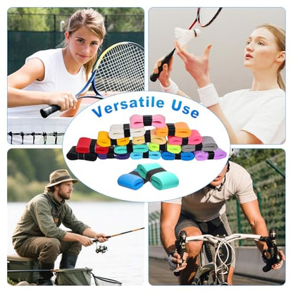 150 Pieces Tennis Badminton Racket Overgrips Bulk Tennis Racket Grip Tape for Anti-Slip and Absorbent Grip(15 Color)