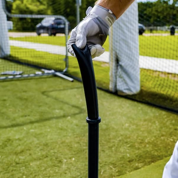 Power Batting Tee - Fully Adjustable Stem for Baseball and Softball Players, Black