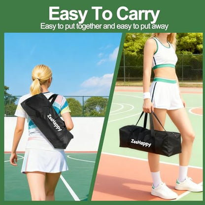 6FT White Mini Pickleball Net, Portable Quick Setup Practice Net for Indoor Outdoor Driveway Dink Shots