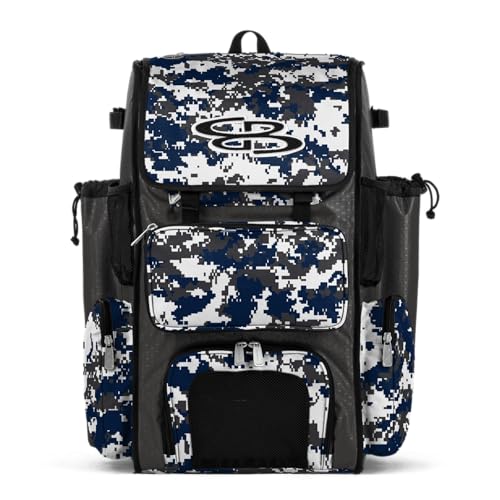 Boombah Superpack Bat Pack - Backpack Version (no wheels) - Holds 4 Bats - Camo Series - Multiple Color Options - color: Charcoal/Navy_C23