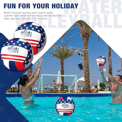 Honoson Pool Water Volleyball Size 5 Inflatable Waterproof Swimming Volleyball Soft Neoprene Water Balls with Pump for Outdoor Beach Pool Outdoor