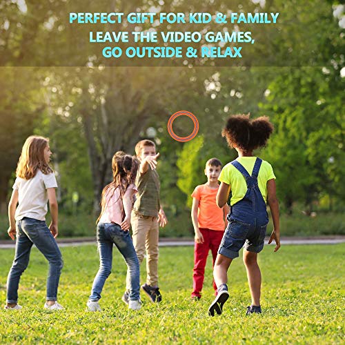 JEEFUD Flying Disc for Kids Adults 11 inch Flying Ring, 3 Pack Beach Backyard Sports Play Soft Discs, Sport Outdoor Toy Gift for 4+ Year Old Boys Girls Family (3PCS (Blue，Pink&Turquoise))