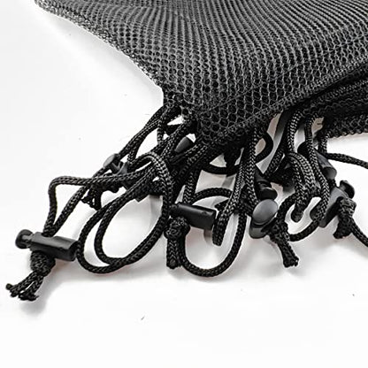 GXXMEI 10PCS 8X12inch Nylon Mesh Drawstring Bags with Cord Lock Closure Delicates Laundry Bag For Washing Machine Small Gym Bag for Basketball, Volleyball, Football, Golf Stuff Balls