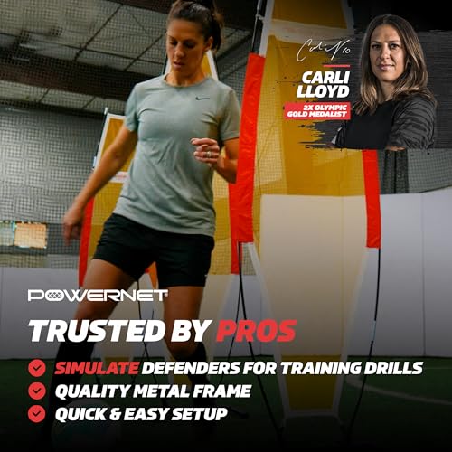 PowerNet Portable Defender Training Dummy for Football, Basketball and Soccer, 77" x 23" Portable Agility Training Equipment, Simulate Shooting Around Defense, Multi-Sport Mannequin