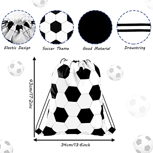 Shappy 12 Pcs 17 Inch Soccer Style Drawstring Bag Sports Ball Backpack Drawstring Sack Cinch Bags for Team Gift Party Favors - style: Soccer Style