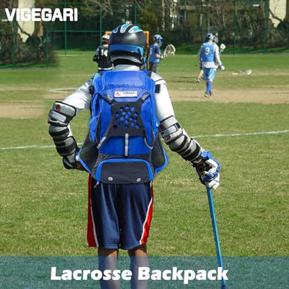 2-in-1 Baseball & Lacrosse Backpack for Youth, Boys, Adults - Bat and Softball Equipment Bag With Glove Holder, Helmet, Shoes Compartment - T-Ball Accessories and Baseball Gifts