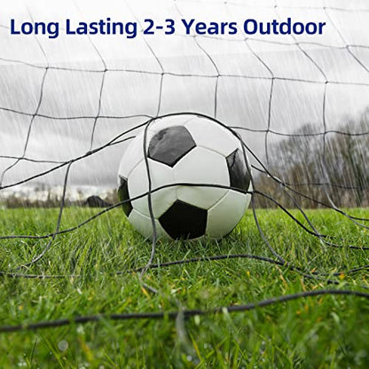 Soccer Backstop Net, High Impact Barrier Net, Nylon Practice Sports Netting 10x20ft/10x30ft/10x40ft (Installation Rope Included) - size: 15x20ft