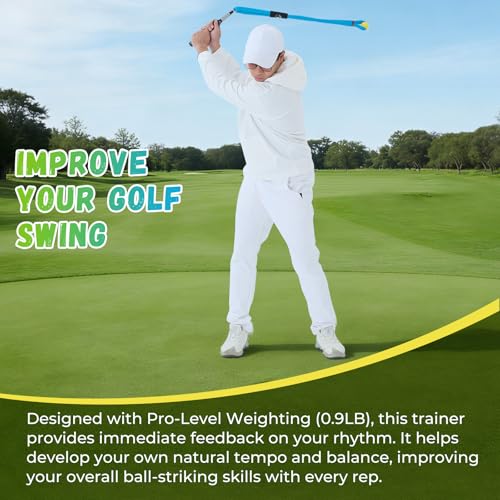 Golf Rope Swing Trainer, Professional Golf Swing Rope Training Aid to Improve Speed, Tempo, Rhythm, Flexibility and Strength, Golf Warm-Up Practice Equipment for Golfers of All Levels - color: Black-A