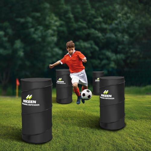 Hikeen Basketball Defender Dummy - Pop Up Safely Simulate Defender - Foldable Training Equipment for Basketball, Soccer, Football and More, 1 Carrying Bag - style: 4 PCS