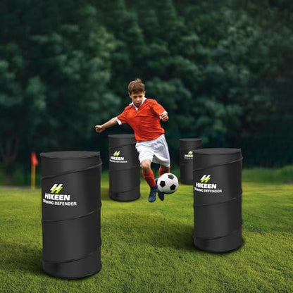 Hikeen Basketball Defender Dummy - Pop Up Safely Simulate Defender - Foldable Training Equipment for Basketball, Soccer, Football and More, 1 Carrying Bag - style: 4 PCS
