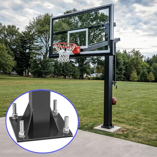 7"/ 9" Basketball Hoop Anchor Kit, Universal Fit Ground Anchor Kit, Basketball Hoop Ground Anchor Kit Basketball Hoop Parts Compatible with Silverback, Goaliath, and Hoopstar Basketball Hoops - size: 7"