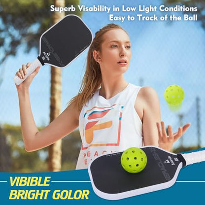 Pickleball Paddles Set, T700 Carbon Fiber Pickleball Paddles, a Lightweight Pickleball Paddle Suitable for Intermediate and Professional Players - color: Green Ball