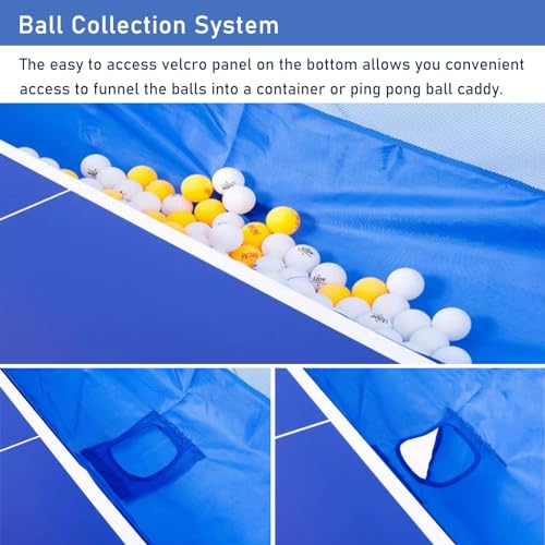 Table Tennis Ball Catch Net Table Tennis Catch Net-Attaches to Ping Pong Table, Practice Net for Ball Collection During Table Tennis Robot, Serve or Multi-Ball Training
