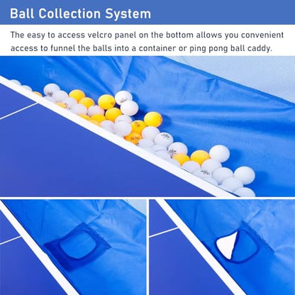 Table Tennis Ball Catch Net Table Tennis Catch Net-Attaches to Ping Pong Table, Practice Net for Ball Collection During Table Tennis Robot, Serve or Multi-Ball Training