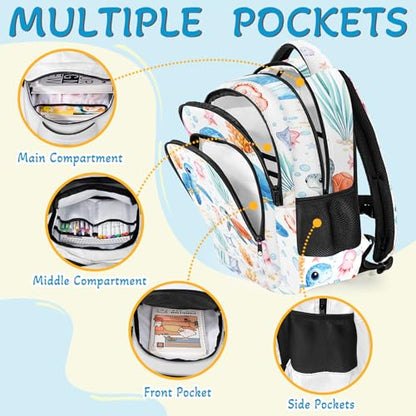 Turtle Backpack for Kids,School Bookbag Large Capacity Adjustable Bookbag Durable Lighting Multi Pockets School Bag Daypack Travel (Turtle) - color: Turtle