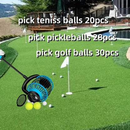 Tennis Ball Pickleball Collector Roller, Quick Rolling Picker for Tennis Balls